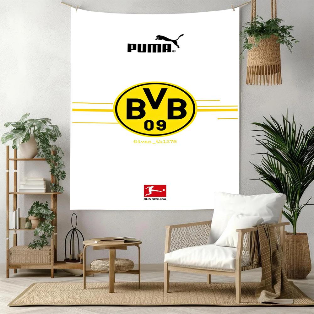 Borussia Dortmund Wall Decor Tapestry Art For Pet Memorial Birthdaywedding Party Backdrop Family Gift