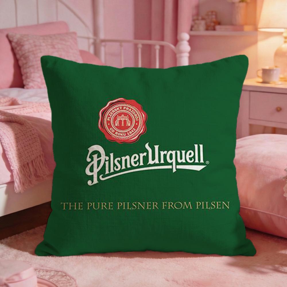 Beer PPilsner Urquells Cushion Cover Premium Comfort Reversible Pillow Cove Two in One Design for Any Room Car Interior