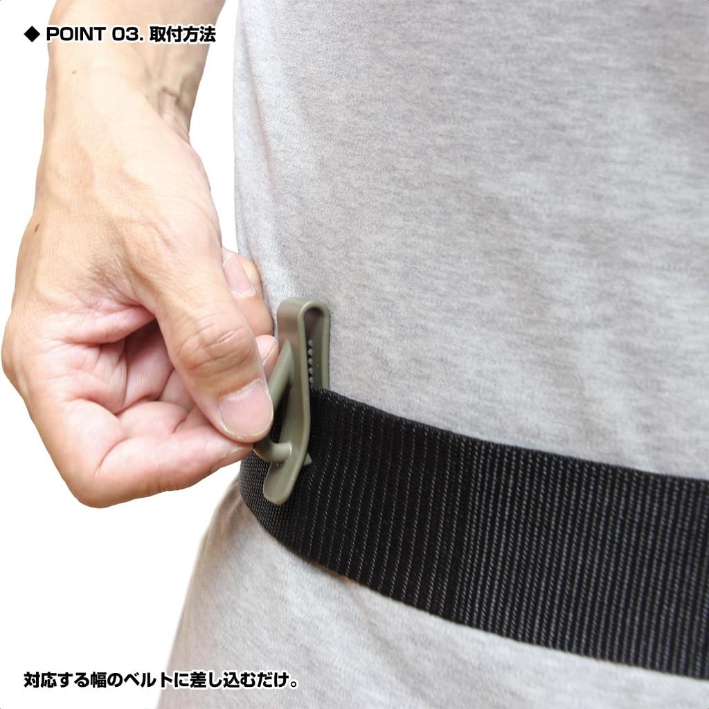 VICEO Belt Carabiner Links for 38mm VC30838K (4-Pack) Straps, Black,