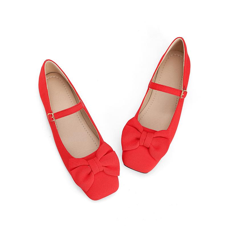 Женские повседневные туфли Мэри Джейн Балетные туфли на плоской подошве Туфли на плоской подошве с квадратным носком и ремешком на щиколотке Легкие прогулочные туфли Удобные женские модельные туфли без шнуровки