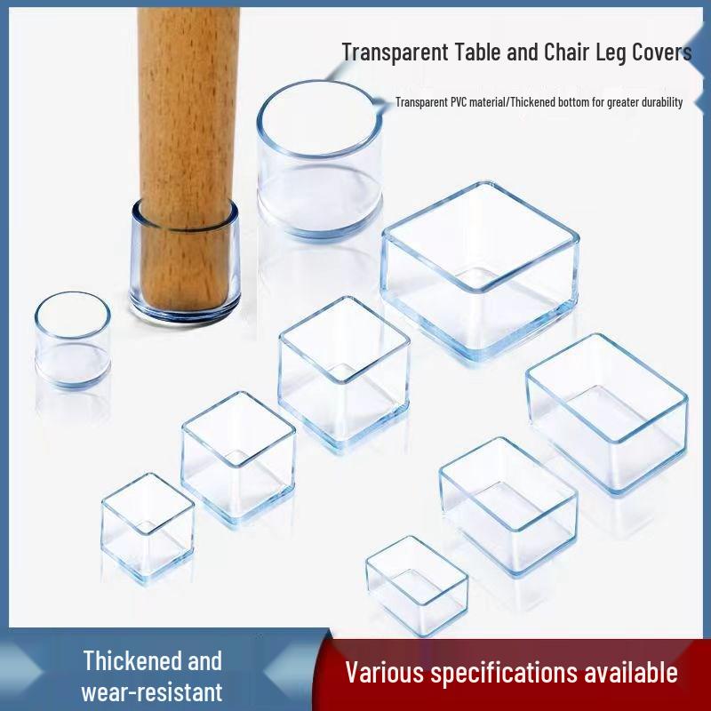 Transparent Furniture Leg Protectors: Chair, Stool, Table, and Desk Pads