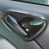 Door Armrest Handle Cover Trim And Door Bowl Frame Carbon fiber Sticker For Mercedes Smart Fortwo 451 2009-2014