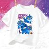 Summer Vintage KPop Demon Hunters Pet Tiger Cartoon Children T-Shirt Anime Short Sleeve Girl Boy Tee Shirt Cute Tops Kid Clothes
