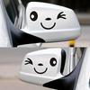 JT05# 2pcs Cute Cartoon Smiling Face Car Stickers Waterproof Vinyl Decal Car Accessories Decor
