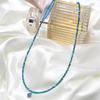 Slim Raw Blue Apatite Necklace Nk163