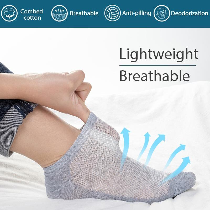 1 пара мужских спортивных носков летние низкие сетчатые дышащие короткие носки-гольфы тонкие носки мужские однотонные хлопковые носки-лодочки носки до щиколотки белые черные