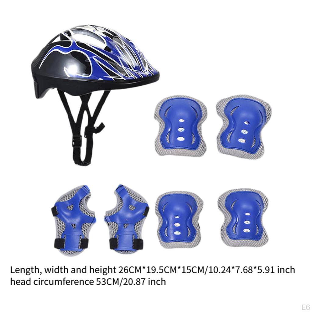 Детский велосипедный шлем для катания на роликах, скейтборде с наколенниками для езды