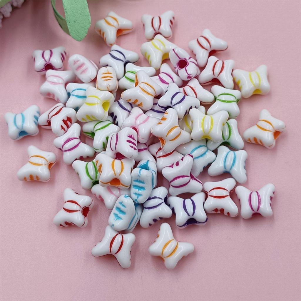 Ювелирные изделия своими руками 100 шт. бабочка шар ручной работы буква цветок бисер акриловый материал ожерелье браслет аксессуары