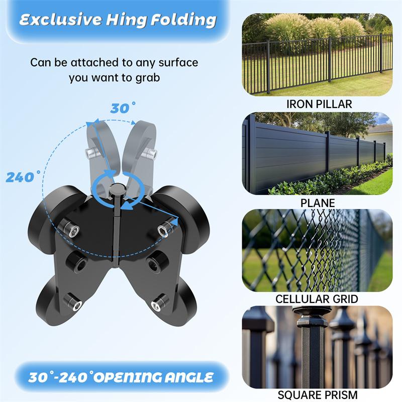 Smartphone Fence Mount Bracket For Live Streaming Adjustable Angle Action Camera Holder For Sports Record Baseball Softball