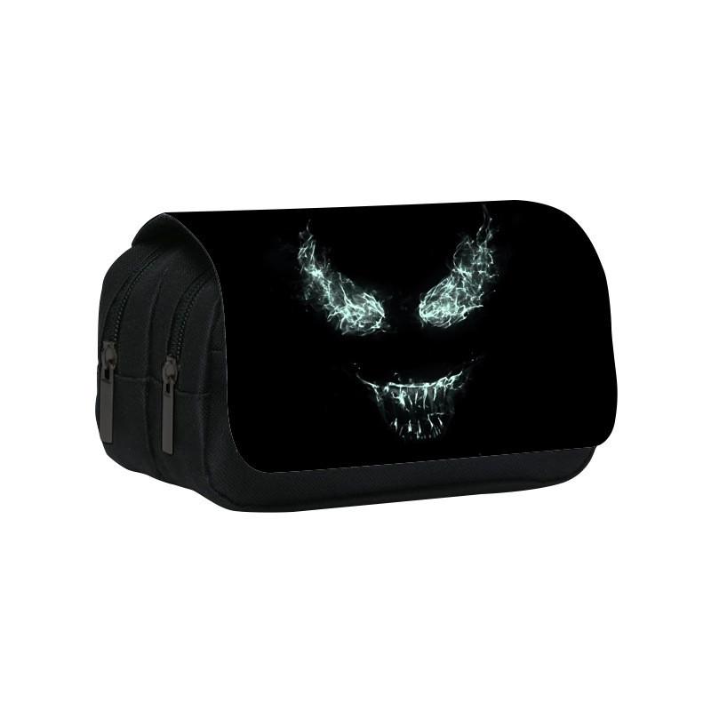 Marvel Venom Print Double Layer Stationery Storage Bag For Middle School Students