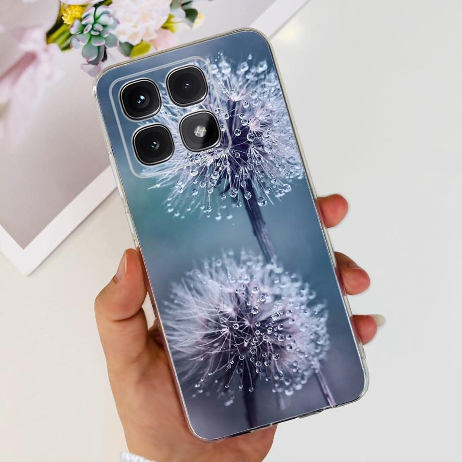 Чехол для Xiaomi 14T Pro Стильный чехол с рисунком цветов 6,67'' Прозрачный силиконовый чехол для телефона Для Xiaomi Mi 14T 14TPro Mi14T Мягкий чехол