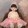 Милый розовый комплект платьев для куклы-девочки Reborn Girl 22 дюйма для куклы-новорожденной девочки 55 см, игрушка