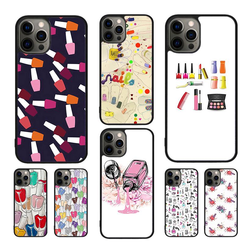Nail Polish Mobile Phone Cases Cover For iPhone 17 Air 16 15 14 12 13 11 Pro MAX apple Plus Coque