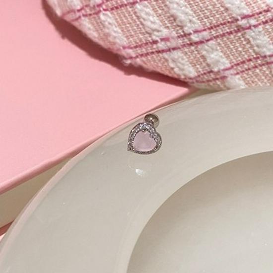 Серьги-гвоздики Y2K Pink Diamond Butterfly Bone - Простые, стильные, Niche Love Medical Серьги
