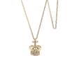 Long Necklace for Women Yellow Gold White Topaz Crown Crown [Shinyo]