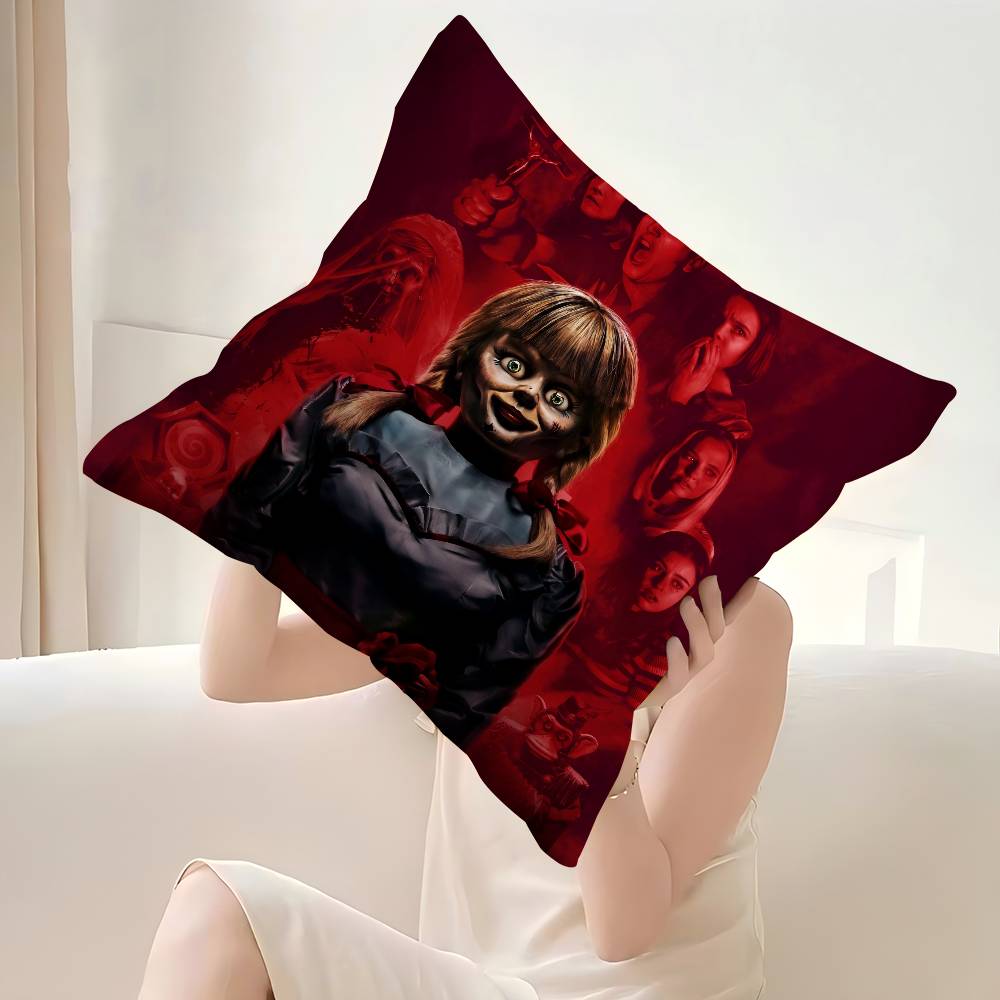 Popular A-Annabelle Horror Movie Pillow Cover Sofa Cushion Cover Home Room Decoration Children Gift