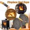 Самоклеящаяся уплотнительная веревка для камина, жаростойкая плоская прокладка для дверцы камина, уплотнительная веревка для печи из стекловолокна, для использования в помещении, для дровяных печей