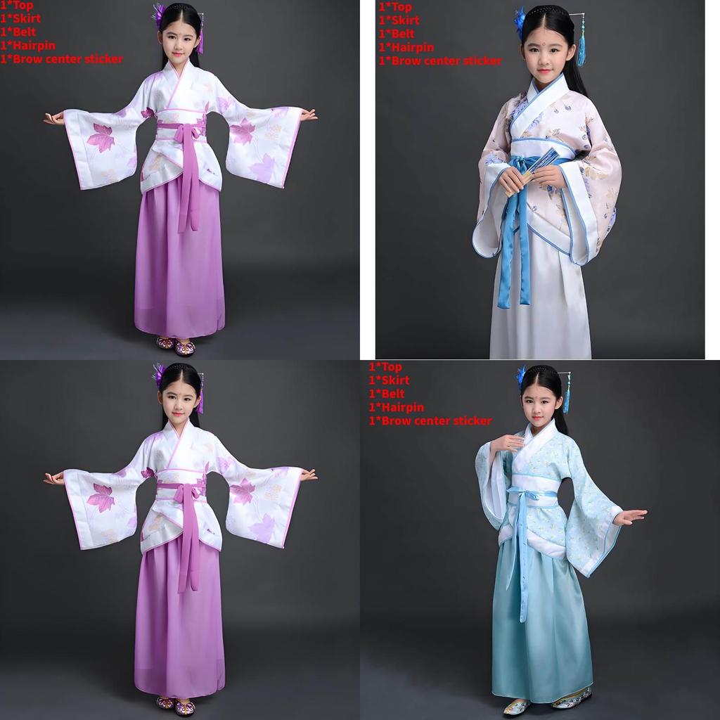 Childrens Chinese Traditional Costume With Polyester Fabric For Ethnic Dance And Cultural Celebrations