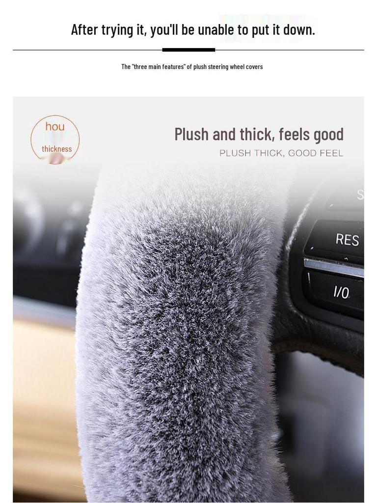 Zeekr L7 Winter Plush Heated Steering Wheel Cover - Cute, Cozy, and Suitable for Autumn and Winter