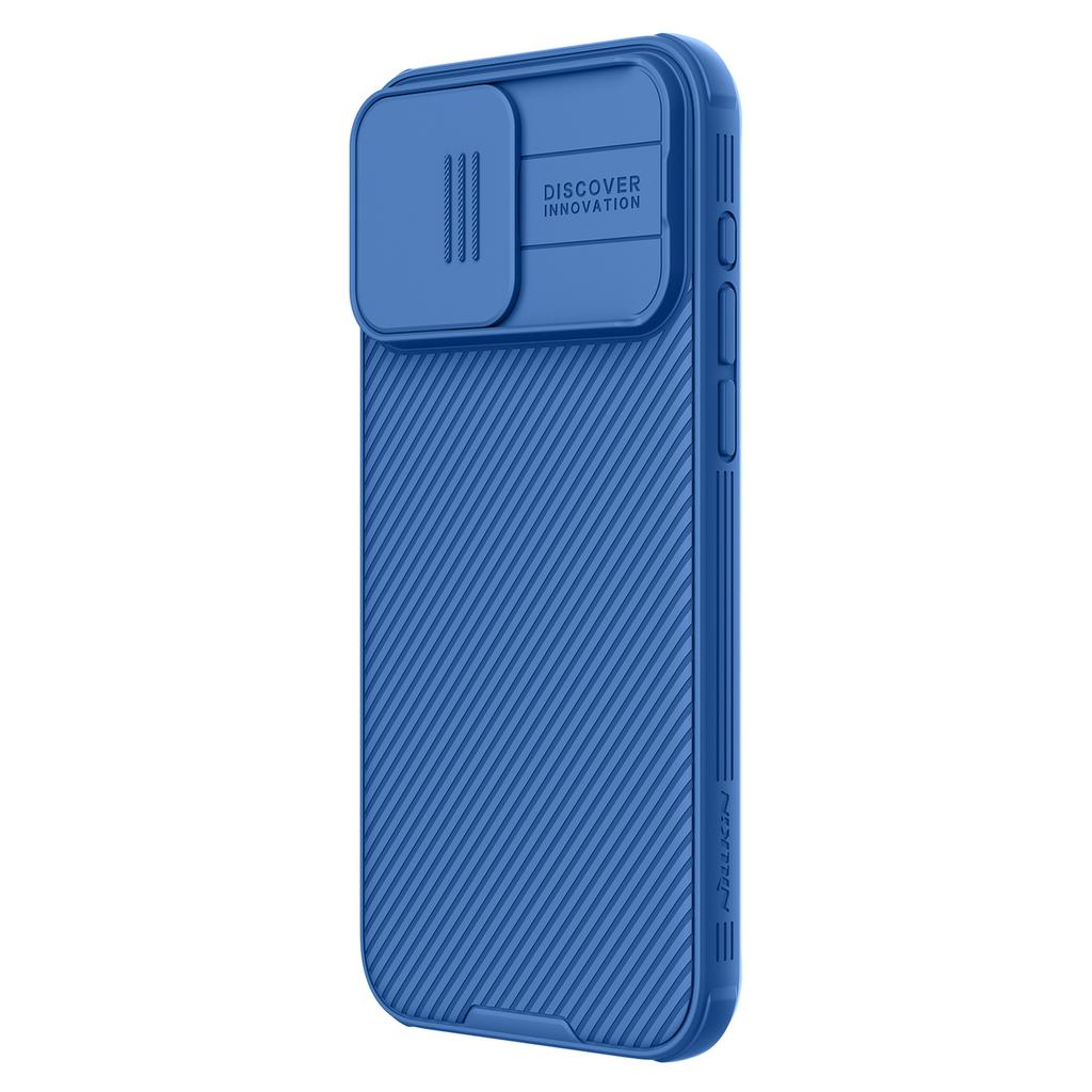 Nillkin CamShield Pro Magnetic Case for iPhone 15 Pro Max with Camera Protection - Blue, Durable & Stylish