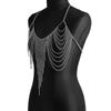 Многослойная Цепочка на Грудь Body Chain Украшение для Тела Женское Металлическая Цепочка на Тело Топ Сексуальные Аксессуары Модные Украшения