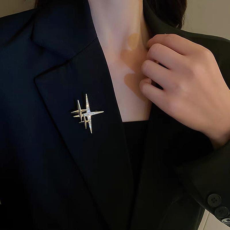 Простая Личность Звезда Высококлассный Чувство Брошь Милый Модный Дизайн Корсаж Модная Булавка Для Вечернего Банкета Костюм Эмблема Ювелирное Изделие