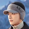 Keep Warm Baseball Cap Dual Tone Ear Protection Stylish Dad Hat  Men