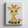 Baby Giraffe - Decorative Poster Baby Giraffe - Decorative Poster, 30X40 Cm, Light Oak Wooden Frame, Matte Paper 230 Gsm