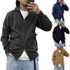 Мужская зимняя однотонная куртка с капюшоном на молнии, мужская повседневная куртка из утолщенного бархата