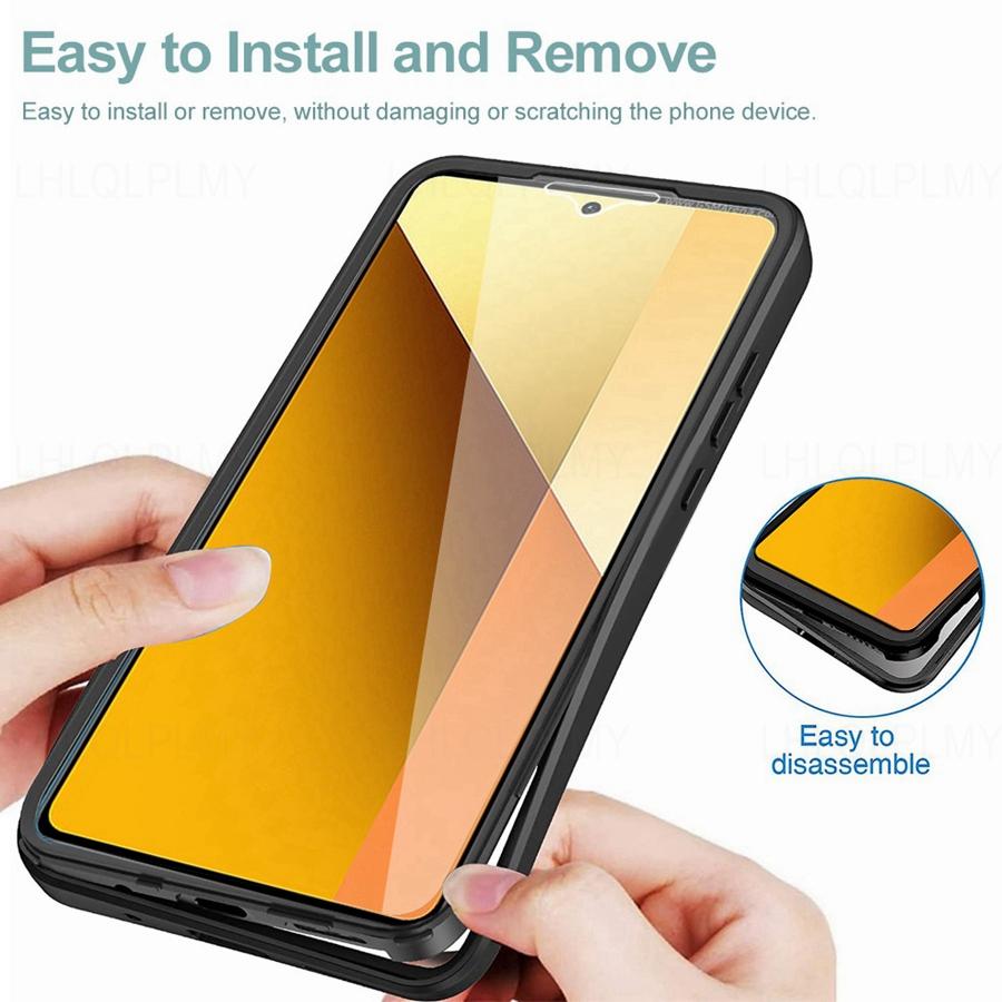 Защитный противоударный чехол с защитой спереди и сзади для Xiaomi 15T Pro 17 Redmi Note 15 5G Plus Poco M8 X8 Max F8 Ultra Чехол на 360 градусов