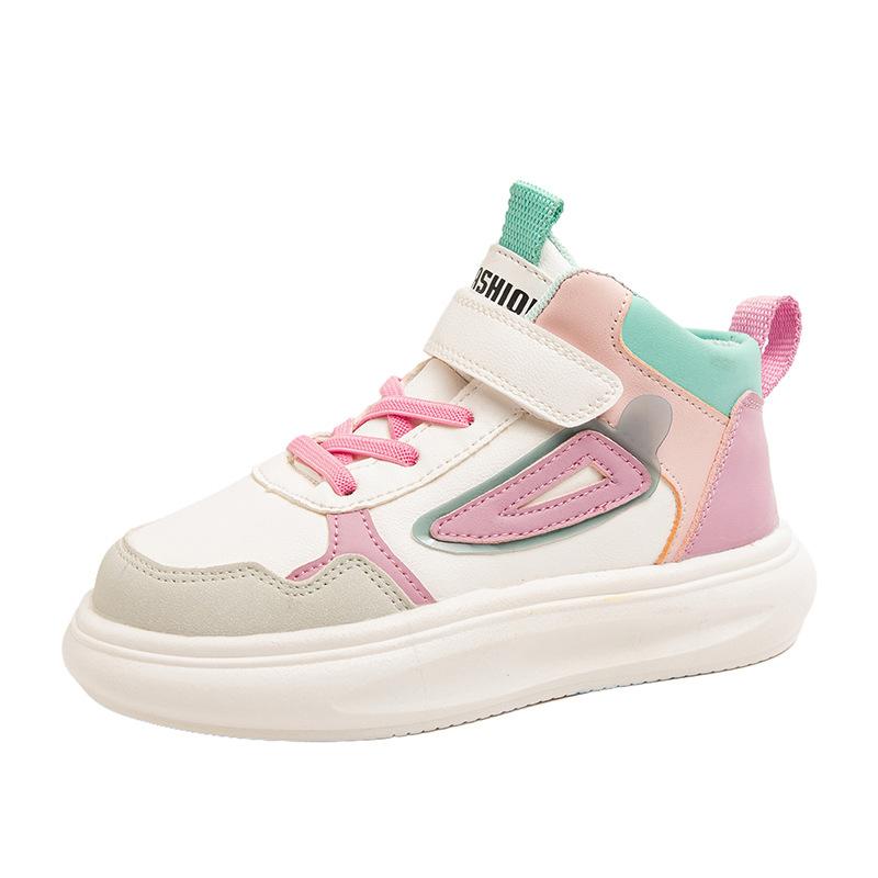 Спортивная обувь для девочек детская модная обувь на высокой подошве 2025 весна и осень новая обувь для бега для мальчиков повседневная обувь для детей среднего и старшего возраста