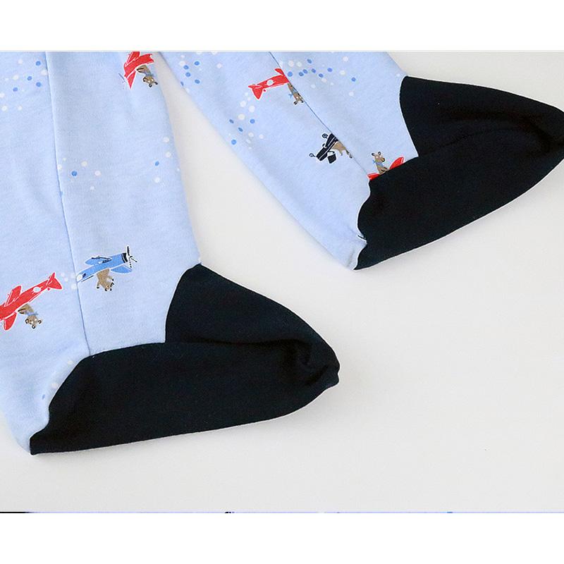 100% Хлопковые комбинезоны с длинным рукавом для мальчиков и девочек, возраст 2-7 лет, с застежкой-молнией и забавными узорами - Идеальная пижама