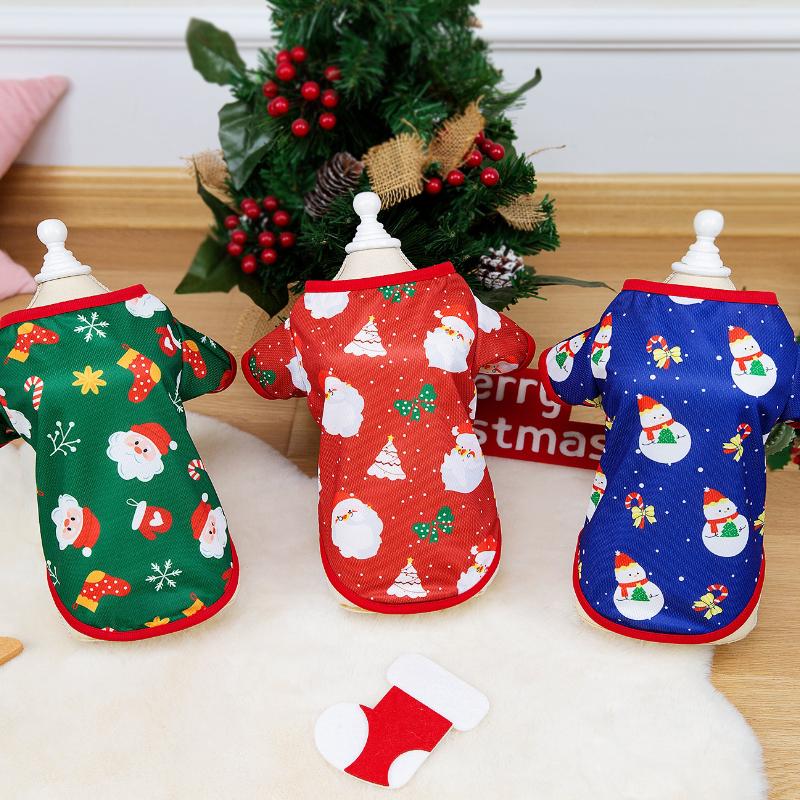 Halloween Small and Medium Dog Sweater Christmas Pet Clothes Bicycles Thanksgiving Dog Clothes Thin