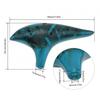12 Holes Alto Tone C Blue Ceramic Ocarina for Children / Adults / Beginners with Song Book Neck Cord Carry Bag