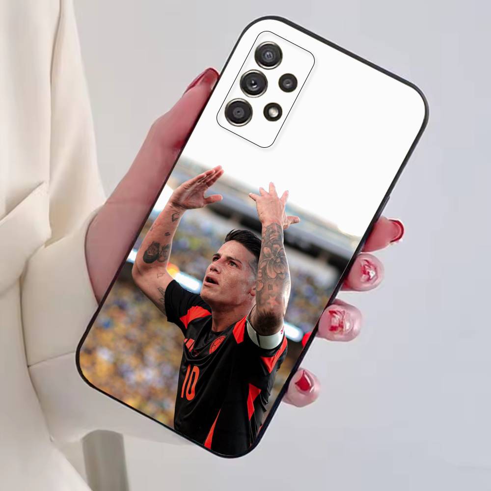 Футбольный чехол для телефона J-James Rodriguez для Samsung S25, S24, S21, S22, S23, S30, Ultra, S20, Plus, Fe, Lite, Note, 10, Черный чехол