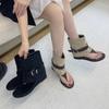[Cool Boots] "ins Roman Style Toe Casual Cool Boots" 2025 Summer New Fashion Toe Slippers Women