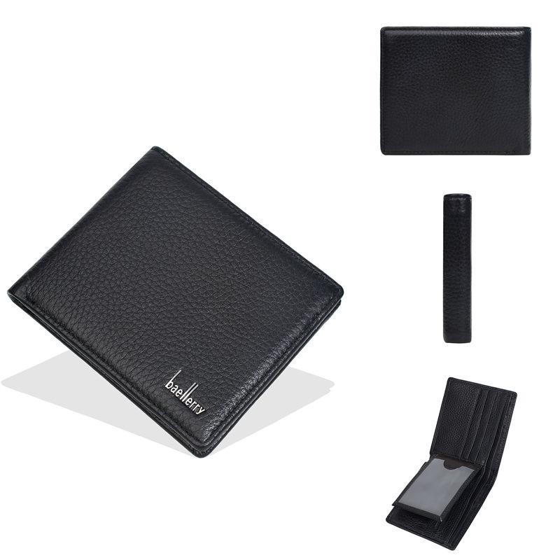 Baellerry Короткие кошельки из натуральной кожи, винтажный дизайн, держатель для визитных карточек, кошелек для монет