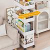 Rolling Utility Cart Storage Rack with 360-Degree Swivel Wheels Multi-Tier Shelves Design Easy Assembly Multifunctional Storage Trolley