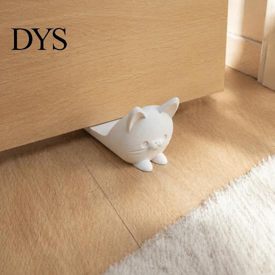 Портативный дверной стопор-клин, 3D-печать, милый кот, нескользящий мультяшный держатель, Декоративный стопор для деревянных полов, Защита дома, Стопор без сверления
