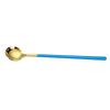 Long Handle Coffee Mixing Spoon Stainless Steel Round Head Ice Cream Dessert Teaspoon Gold Tableware Kitchen Dinnerware Utensil