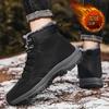 High-top Shoes Men's Winter Velvet Warm Northeast Cotton Shoes Men's Fur Integrated Black Work Labor Insurance Shoes Thick Sole