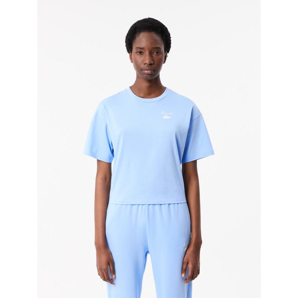 Lacoste Женская футболка с коротким рукавом и графическим принтом Tf2523 54n Hbp q2nTf2523 54nHbp