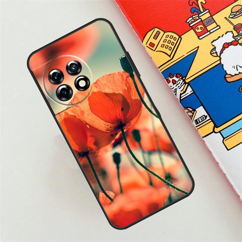 Красный Цветок Мака Чехол Для OnePlus Nord CE 4 3 2 Lite N10 N20 N30 OnePlus 12 11 9 10 Pro 10T 9R 10R 12R Чехол