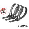 100 шт. Прочные многоразовые самоблокирующиеся нейлоновые кабельные стяжки, хомуты, оберточная лента, для связывания проводов