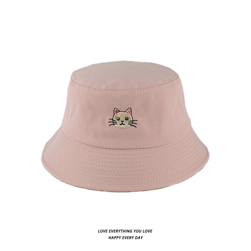Bucket Hats Men And Women Skull Embroidered Fisherman Hat, Single-Sided Black Street Fashion Foldable Sunhat