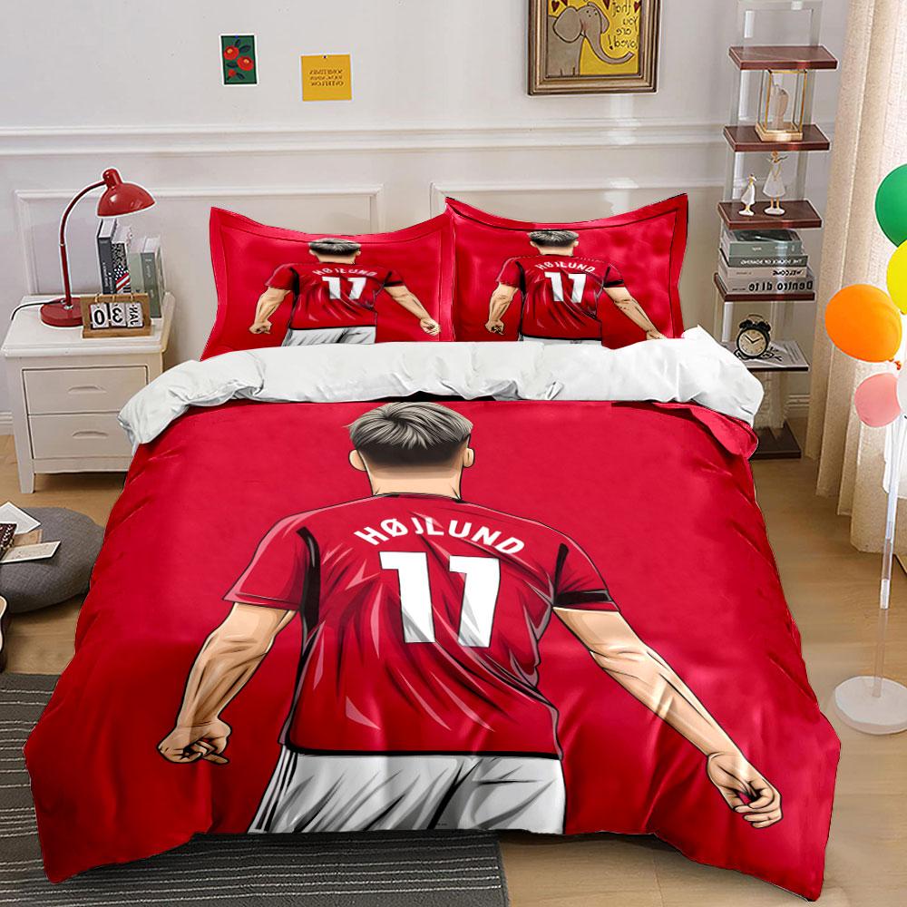 Footballer-themed bold design. Bedding sets Duvet cover sets Duvet covers Pillowcases(1 * Duvet Cover 2 * Pillowcases, without duvet insert)