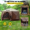 Pop-up Camping Gazebo Camping Canopy Shelter 6 Sided 12' x 12' Sun Shade