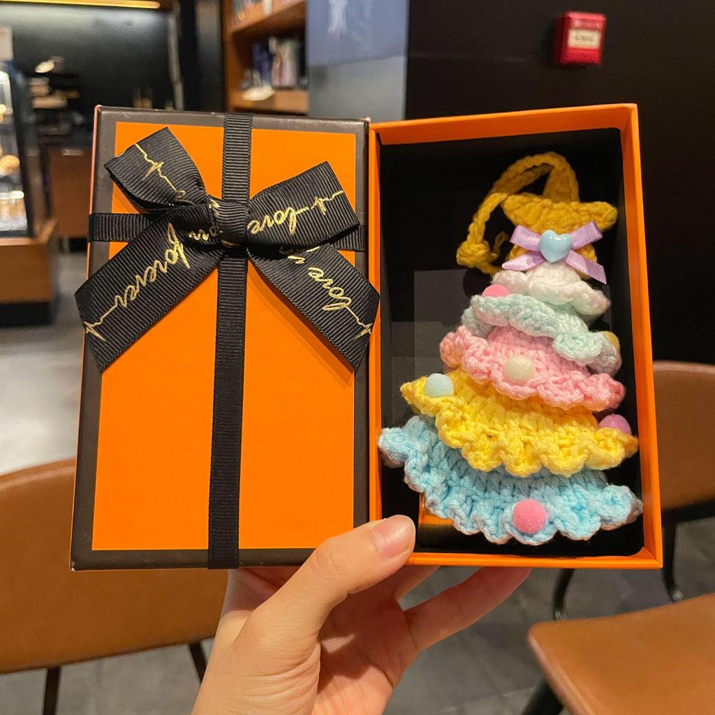 Международная пряжа Крючком Мини Рождественская елка Украшение для автомобиля Подарок