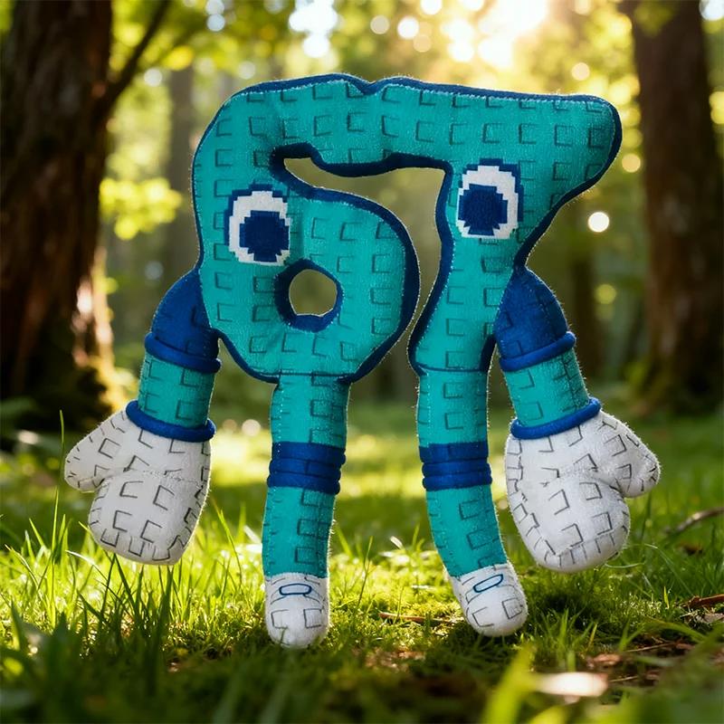 25cm Steal A Brainrot Blue No. 67 Plush Toy Anime Game Peripherals Cute House Stuffed Doll Toy Kids Christmas Birthday Gifts