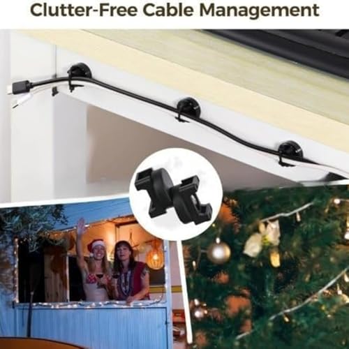 20 Pack Magnetic Cable Tie Mounts with Zip Ties Heavy Duty Wire Holders for Metal Surfaces Reusable Plastic Clips for Electrical Cord Organization in